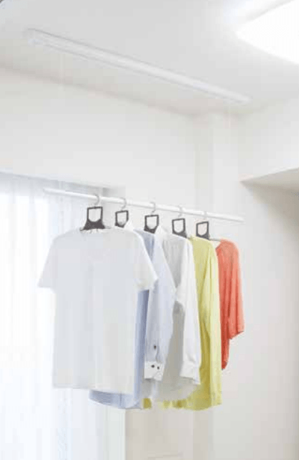 昇降式物干しを設置したリフォーム例