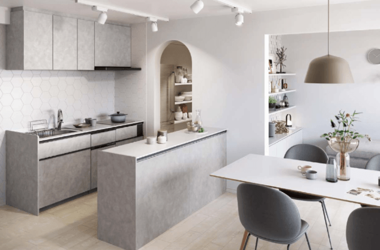 リクシルの新キッチンシエラのリフォーム事例